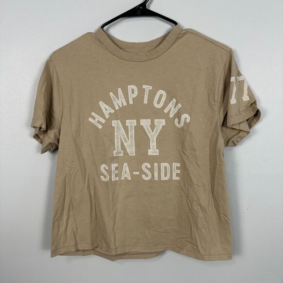 American Eagle Outfitters Tops - American Eagle Womens Medium New York Short Sleeve Cropped T-Shirt Tee